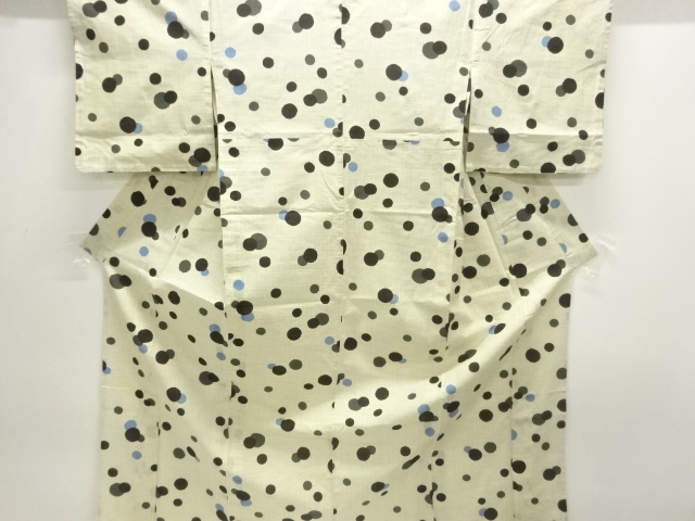 Japanese Kimono / Tsumugi Omeshi Cotton-hemp blend